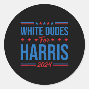 Dudes for Harris 2 Runt Klistermärke