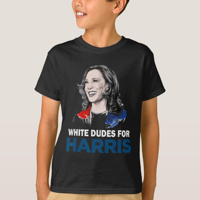 Dudes for Harris Women Support President Kamala Ha T Shirt (Framsida)