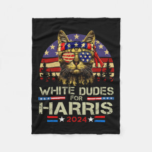 Dudes for Kamala Harris Chilless Cat Dam for Kam Fleecefilt