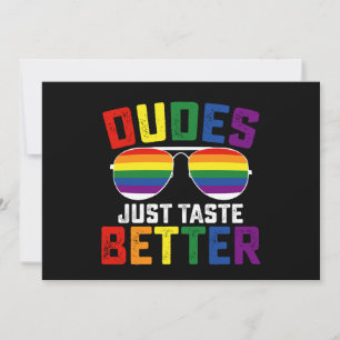 Dudes just Taste riktigare Gay LGBT-Pride Inbjudningar