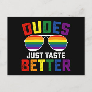 Dudes just Taste riktigare Gay LGBT-Pride Vykort