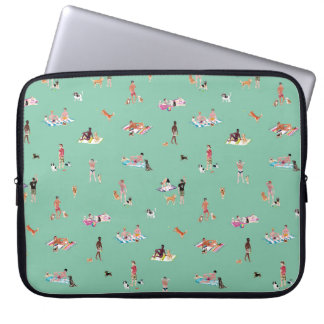 DUDES och HUNDAR STRAND Mint Laptop Fodral