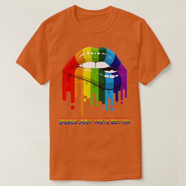 Dudes precis klistra in bättre LGB-Pride T Shirt (Design framsida)