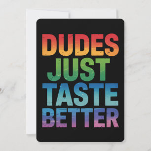 Dudes Taste LGBTQ Gay pride LGBTQ Inbjudningar