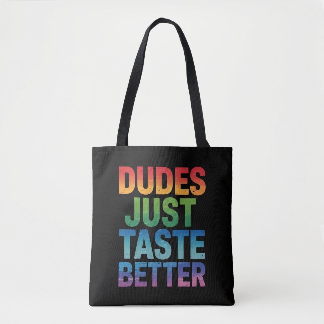 Dudes Taste LGBTQ Gay pride LGBTQ Tygkasse (Framsida)