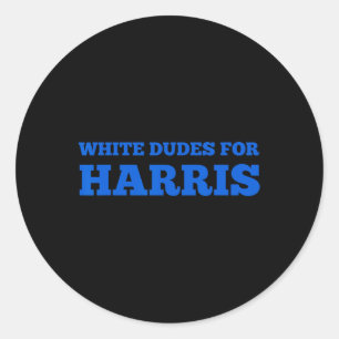Dudes till Harris Kamala Harris 2024 Val Campa Runt Klistermärke