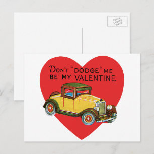 Dudge mig inte, var min Valentine! Retro Valentine Helg Vykort
