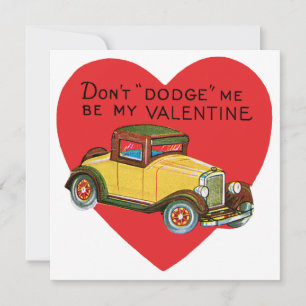 Dudge mig inte, var min Valentine! Retro Valentine Julkort