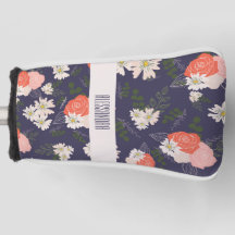 Dudlar i blommigt i persiko- och marinblå rosa