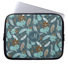 Dudle paisley-lökblomma boho mönster teal laptop fodral