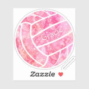 Dudle rosa volleyball klistermärken