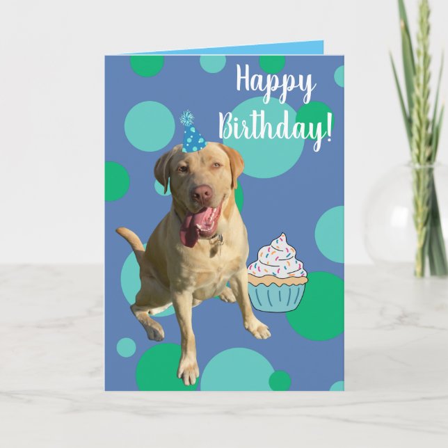 Dudley Labrador Birthday Card Kort (Framsida)