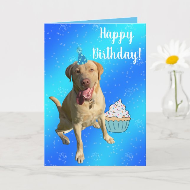Dudley Labrador Birthday Card Kort (Liten växt)