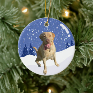 Dudley Labrador jul Julgransprydnad Keramik