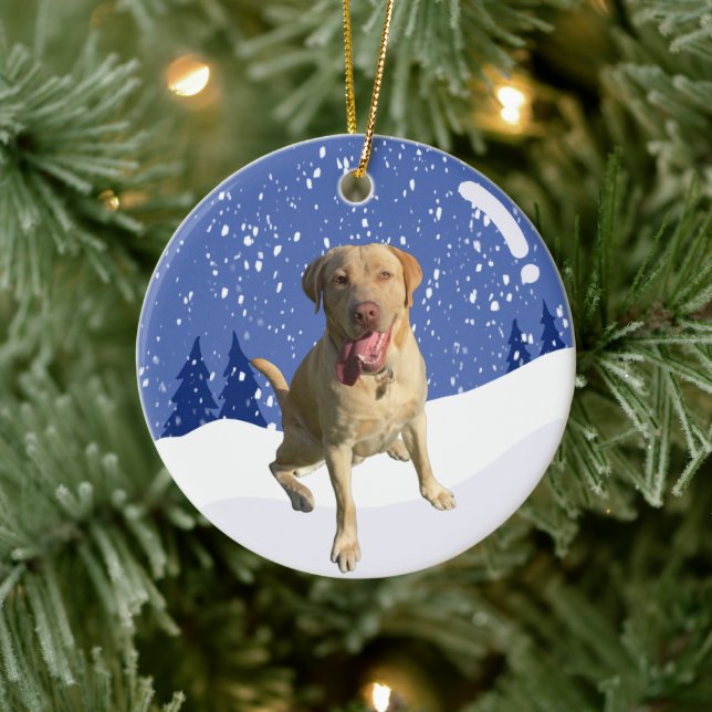 Dudley Labrador jul Julgransprydnad Keramik (Träd)