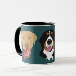 Dudley Labrador och Bernese Mountain Hund Mugg