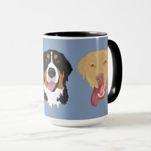 Dudley Labrador och Bernese Mountain Hund Mugg