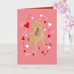 Dudley Labrador Retriever Valentines day Kort