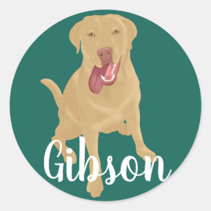 Dudley Labrador Runt Klistermärke