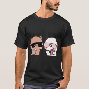 Dudu Bear och Bubu Panda som har kaffet Togetherâ T Shirt