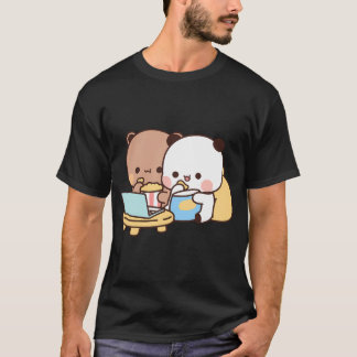 Dudu Bear och Bubu Panda Watching Movie Togetherâ T Shirt