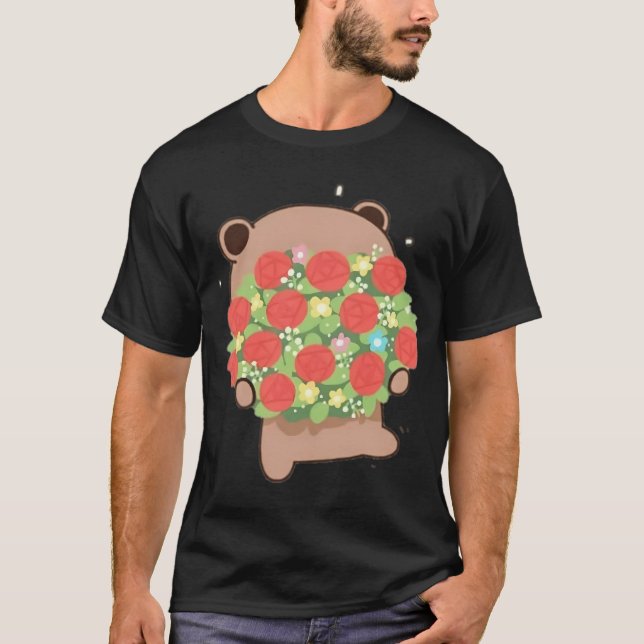 Dudu Ge Bubu Flowers för alla hjärtans dag T Shirt (Framsida)