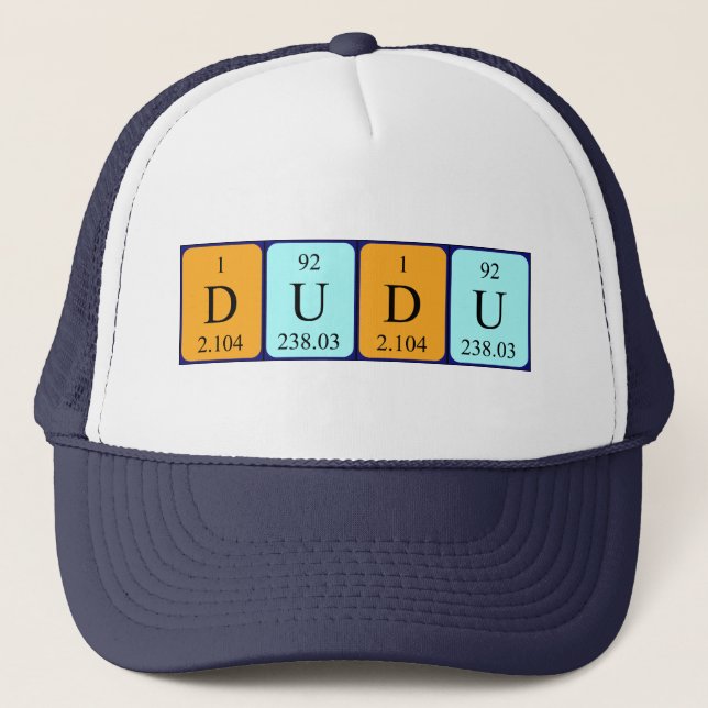Dudu periodisk bord namn hat keps (Framsida)