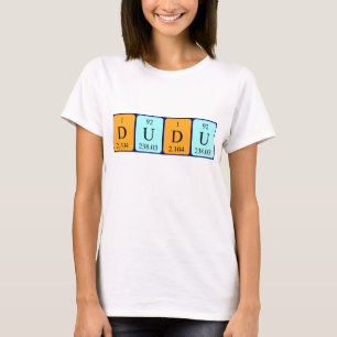 Dudu periodisk skjorta bord namn tee shirt