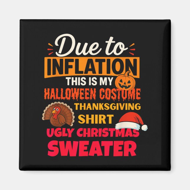 Due To Inflation This Is My Halloween Thanksgiving Magnet (Framsidan)