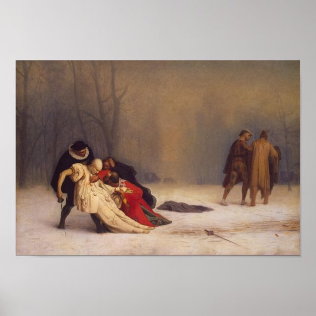 Duel efter en Masquerad Boll Poster (Framsidan)