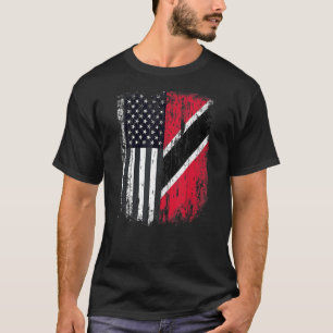 Duel Flagga Trinidad och Tobago och American duel  T Shirt