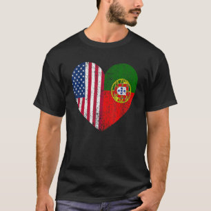 Duel Heart Portugal och amerikansk duel-medborgare T Shirt