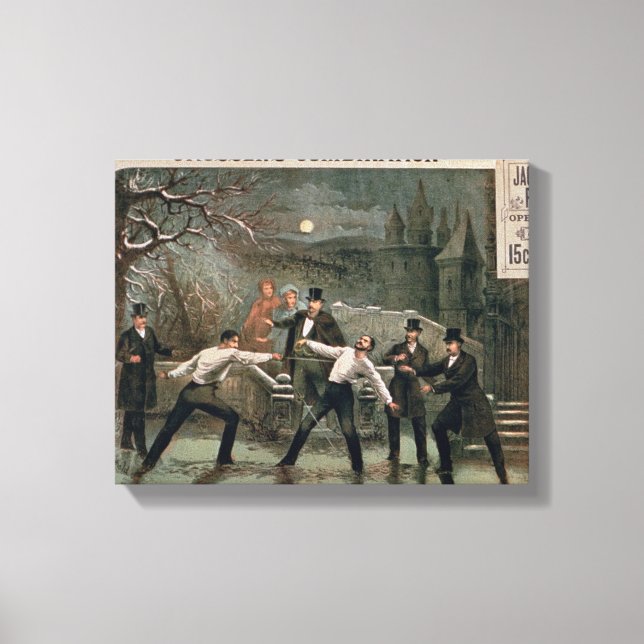 "Duel i Snö", poster för "Bankers Daugh" Canvastryck (Framsida)