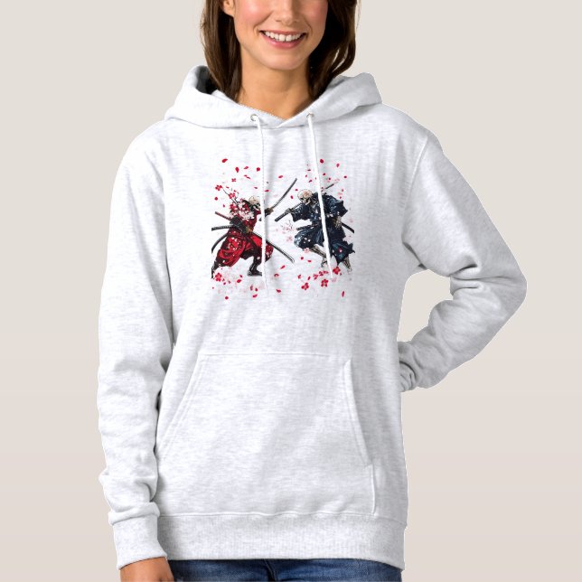 Duel med skallskal samurajer t shirt (Framsida)