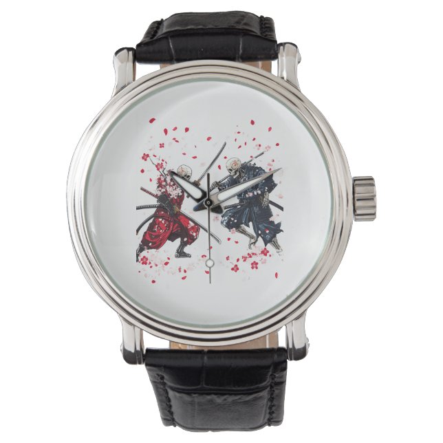 Duel mellan skall-samurajer armbandsur (Framsida)