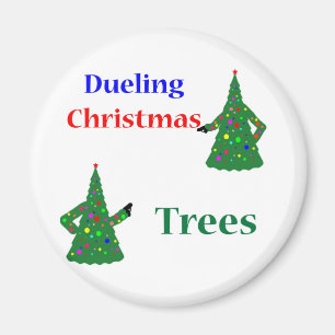 Dueling julgranar magnet