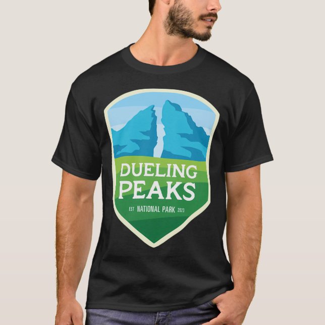 Dueling Peaks nationalpark T Shirt (Framsida)