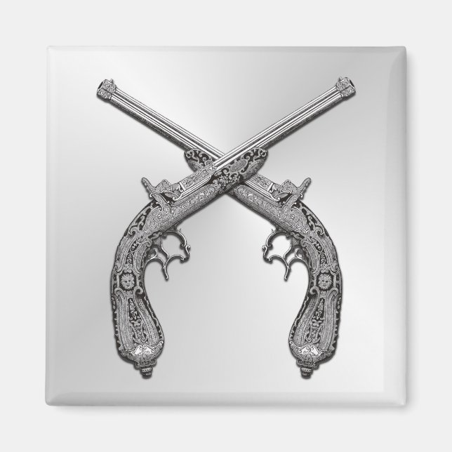 Dueling Pistols Silver Magnet (Framsidan)
