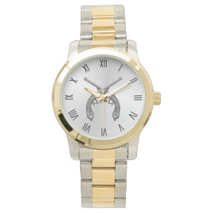 Dueling Pistols Silver Roman Numerals Armbandsur