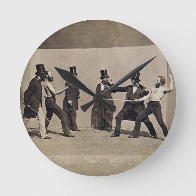 Duellera (foto) rund klocka (Framsida)