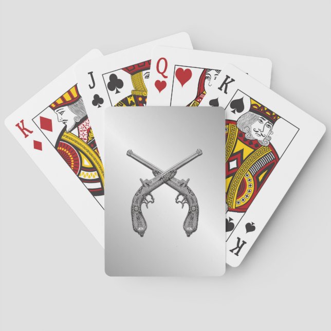 Duelvapen Silver Casinokort (Baksidan)