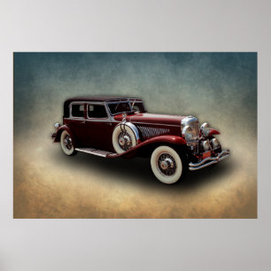 Duesenberg (Duesy) modell J Classic Car Poster