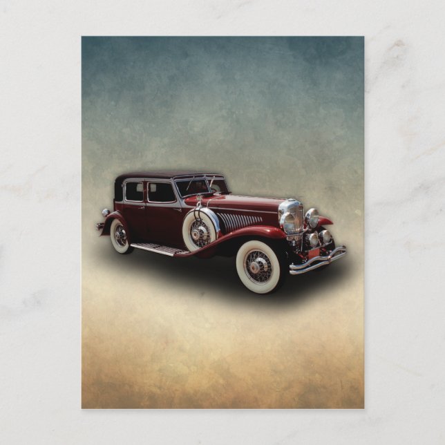 Duesenberg (Duesy) modell J Classic Car Vykort (Framsida)