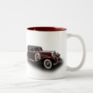 Duesenberg (Duesy) modellerar j-klassikerbilen Två-Tonad Mugg