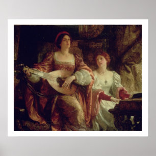 Duet (olja på canvas) poster