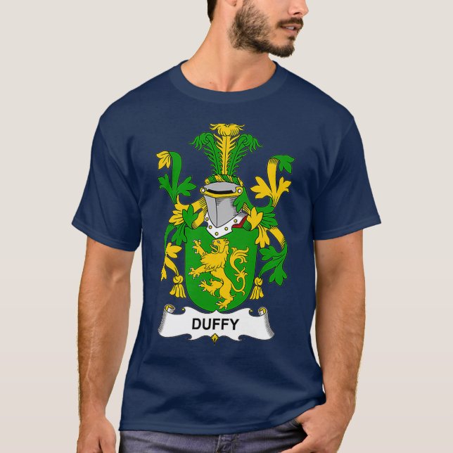 Duffy Jackar Arm Family Crest T Shirt (Framsida)