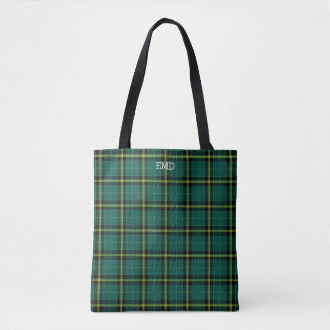 Duffy Klan Tartan Grönt Play Monogram Tygkasse (Framsida)