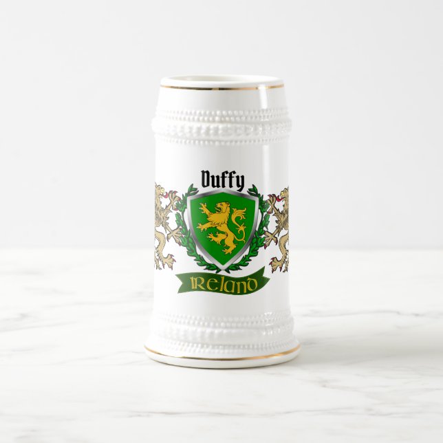 Duffy/O'Duffy Irish Shield Personlig Beer Stein Sejdel (Center)