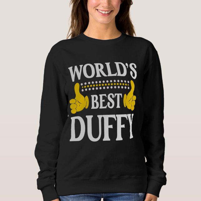 Duffy Surname Funny Team Family Efternamn World's T Shirt (Framsida)