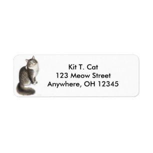 Duffy the Cat Label Returadress Etikett